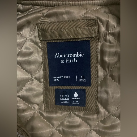 Abercrombie Men’s Cotton Blend Bomber Jacket - Beige - Picture 2 of 2